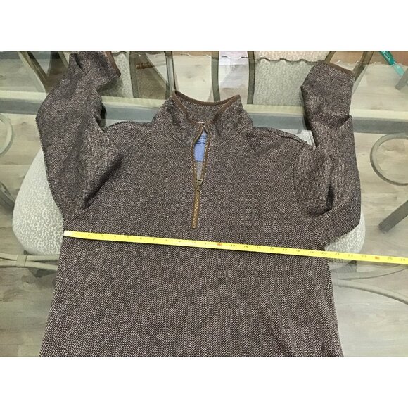 WEATHERPROOF VINTAGE BROWN LONG SLEEVE FUNCTIONAL ZIPPER SWEATER TOP SIZE LARGE - Picture 5 of 6
